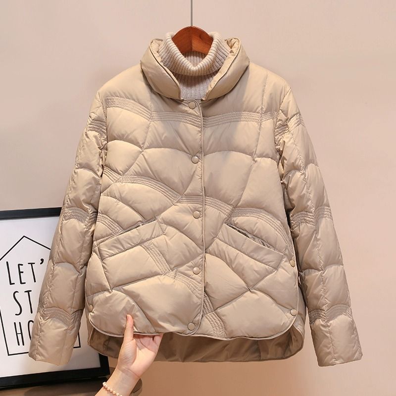 波司澄特价户外反季祥云羽绒服女短款年新款立领轻薄白鸭绒时尚冬