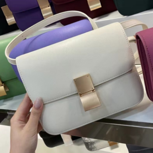 LEATHER BAG STUDIO 原创高定“豆腐包”真皮包-H1369