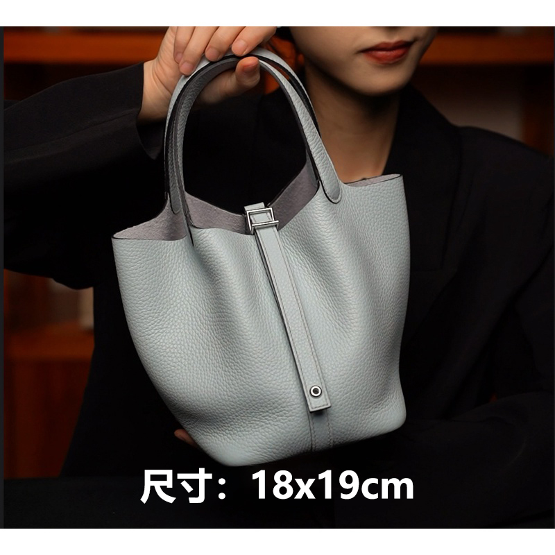 LEATHER BAG STUDIO 原创高定”菜篮子“真皮包-H1181