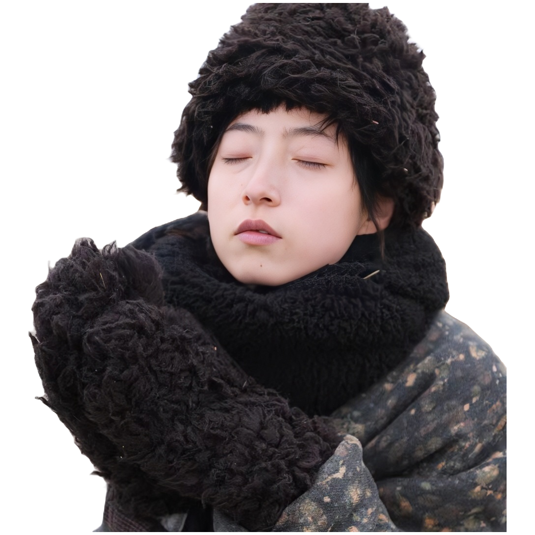 ZUO AN MI XIANG/左岸迷香/牦牛绒帽子/植物染  冬季保暖加厚通用