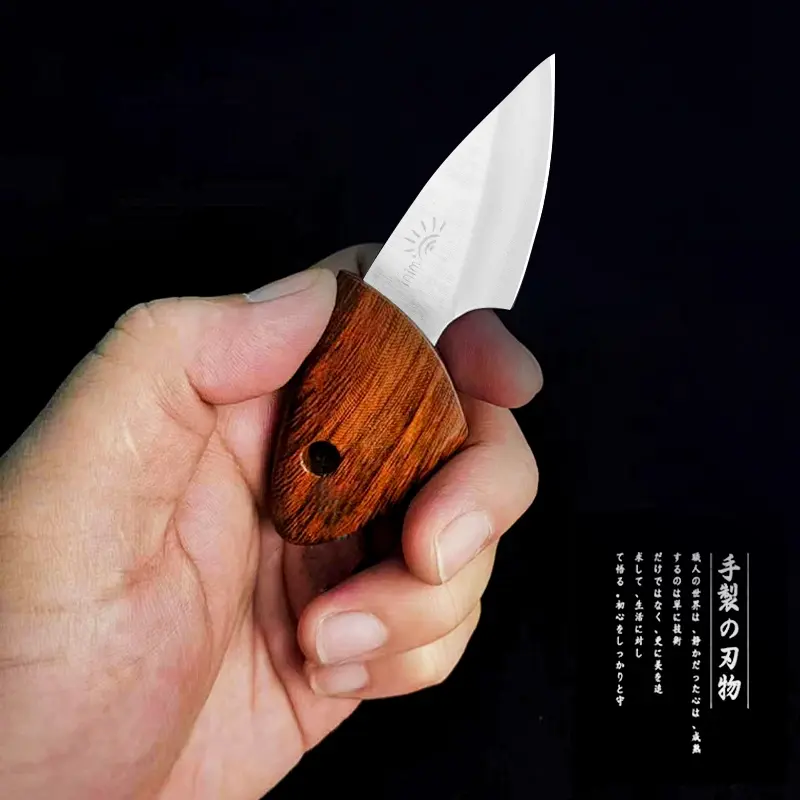 小肥豚刀水果茶刀锋利切快递刀户外露营mini口袋刀便携烧烤切肉刀