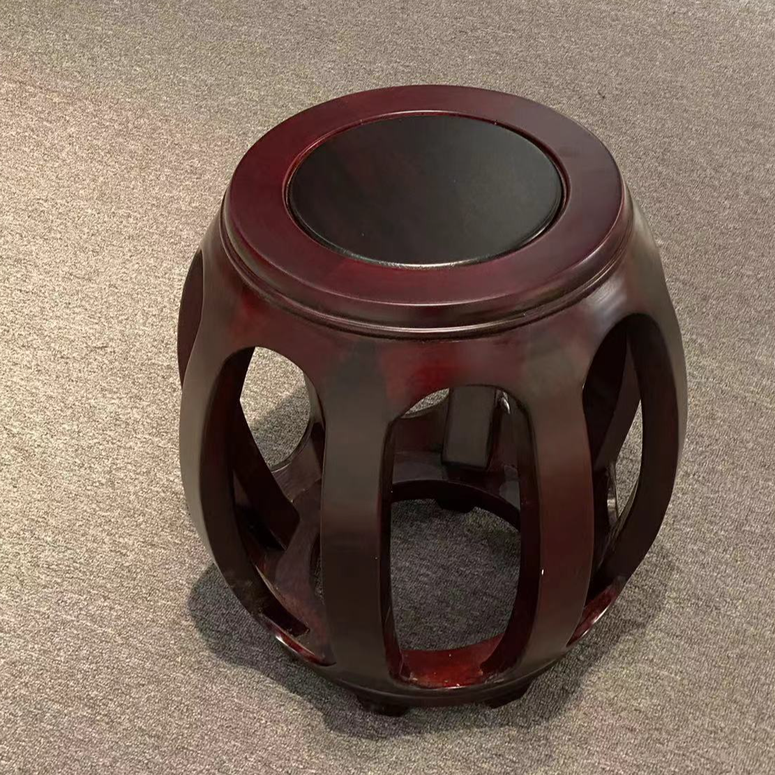 HF 阔叶梳条鼓凳 卧室凳子圆凳家用小凳客厅凳