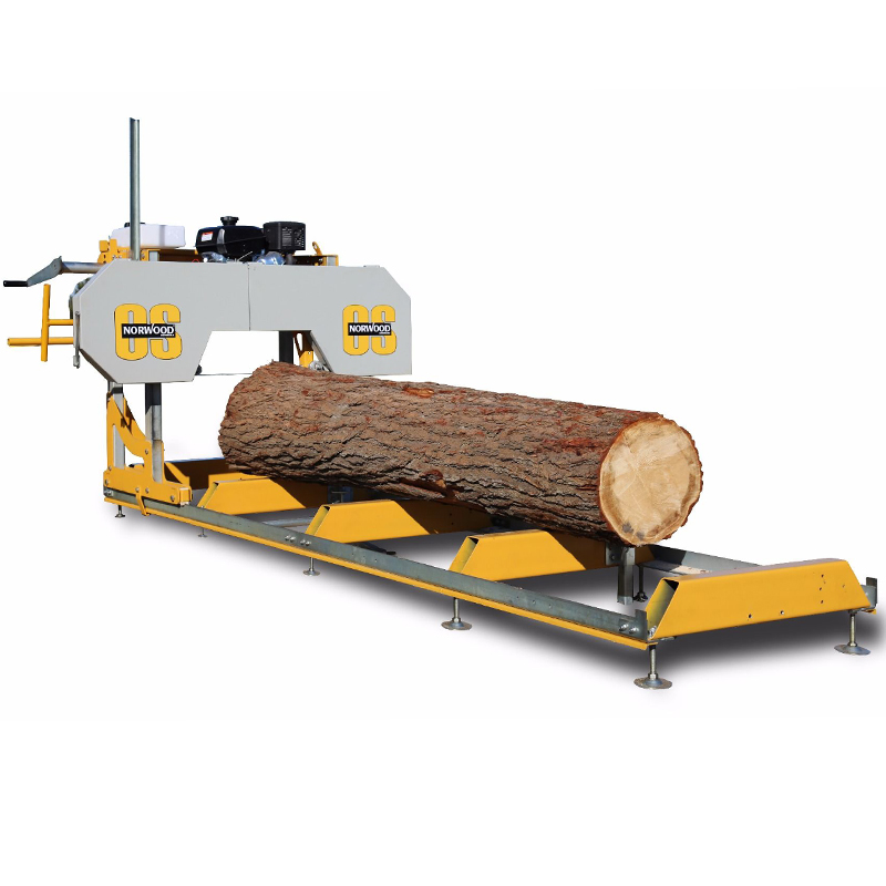 重型圆木方木长行程可移动卧式木工带锯机/开料锯