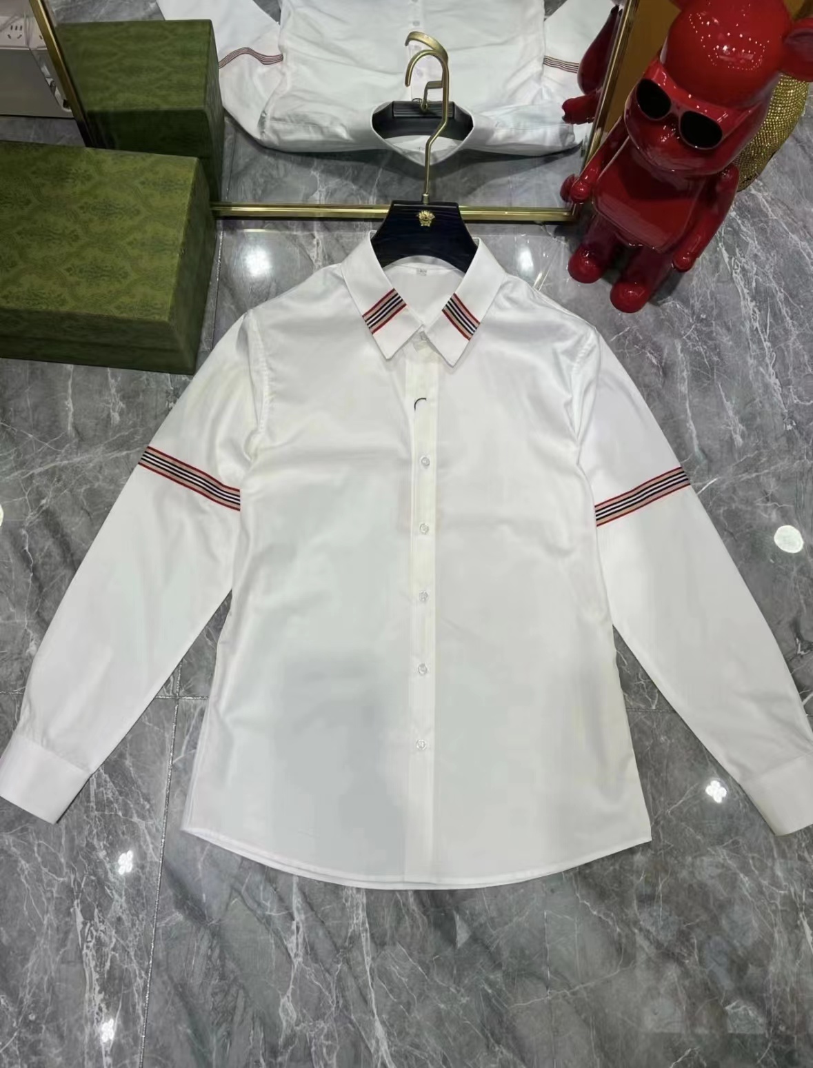 M家新款织带衬衫23095