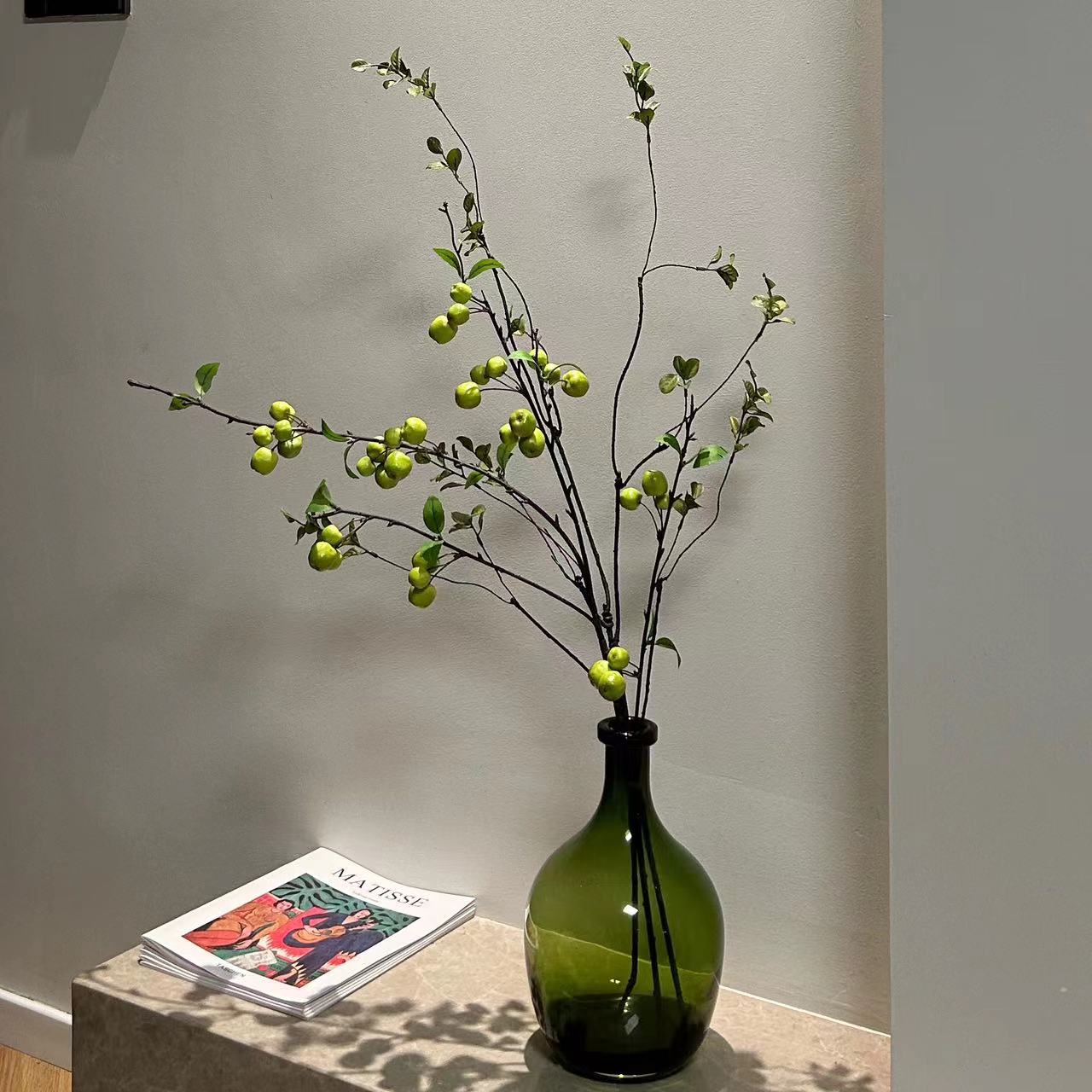 【绥岁】 设计师款小苹果造型花瓶套装仿真果子客厅玄关电视柜摆件