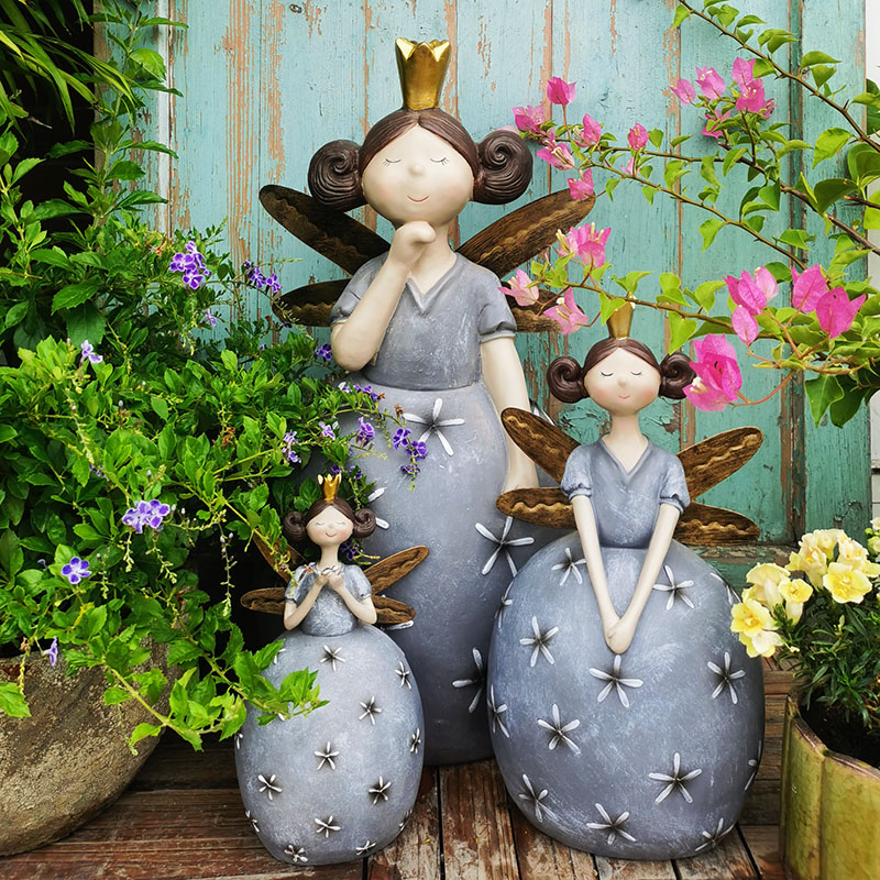 户外花园装饰摆件花仙子树脂天使网红别墅庭院露台阳台布置造景