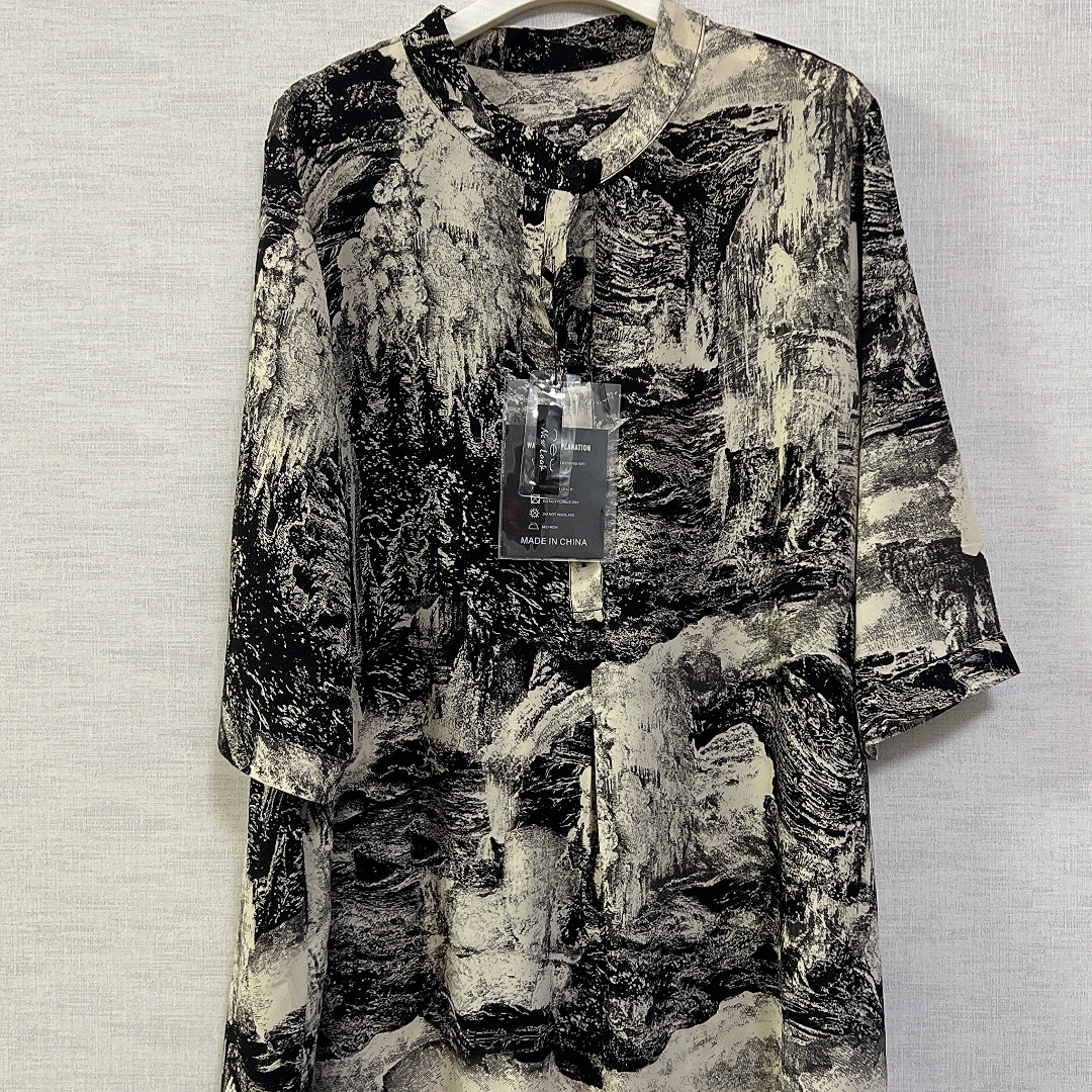 特价水墨花图案连衣裙