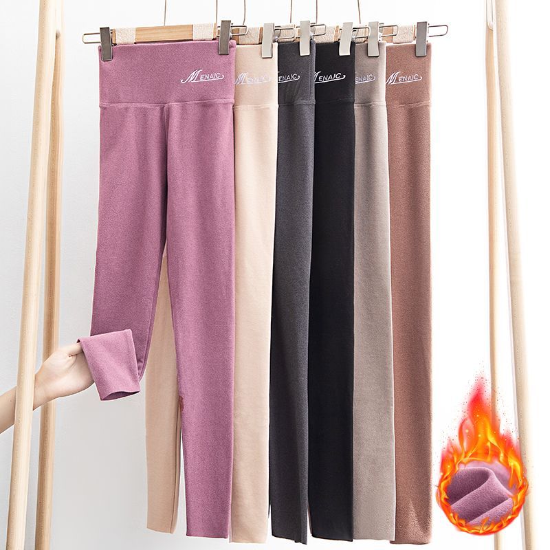 保暖裤打底裤子德绒秋裤女秋冬高腰紧身无痕内穿发热加绒加厚线裤