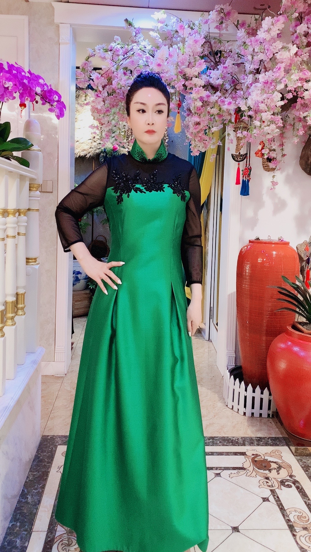 设计师原创高定重工连衣裙