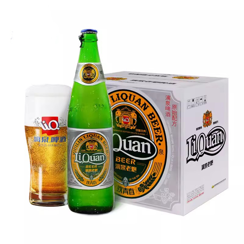 纸箱漓泉啤酒11度绿瓶580ml（全生态）*12瓶