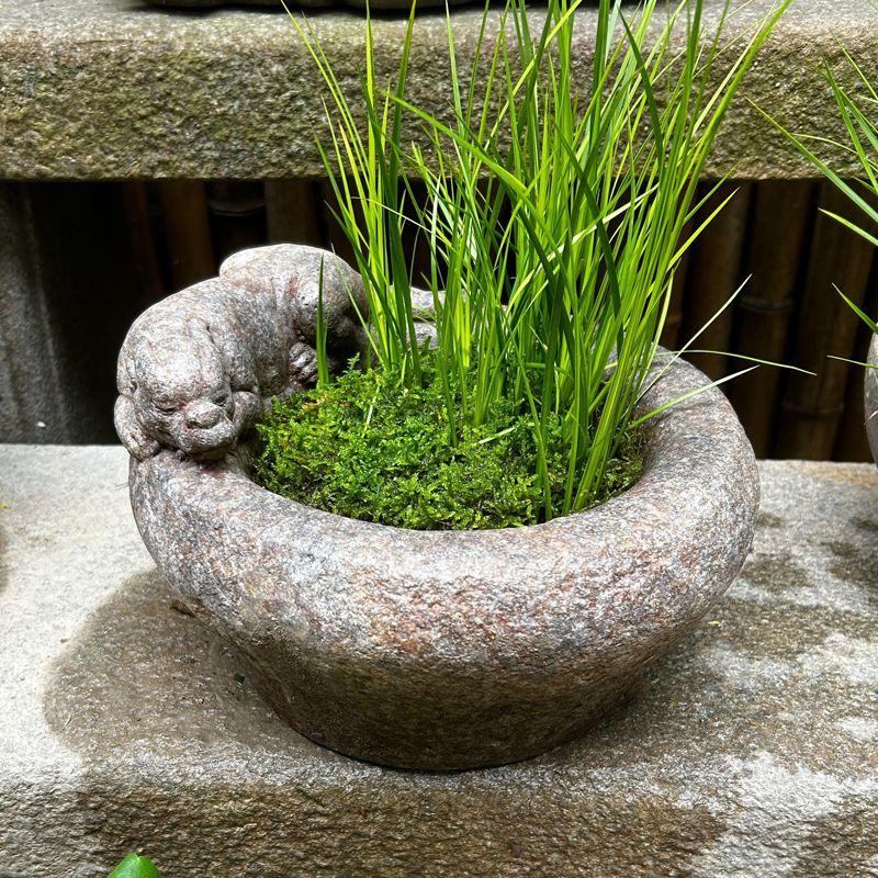 创意中式庭院花园露台貔貅小盆景花器摆件B款（不含绿植）