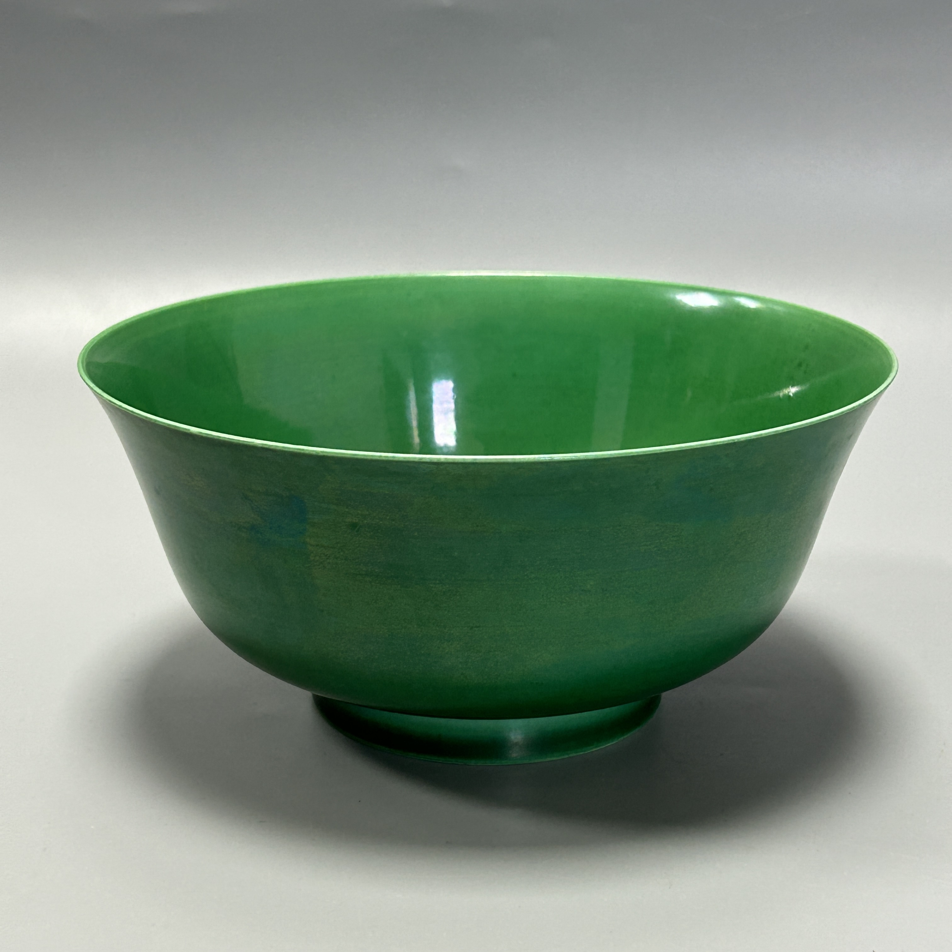 清光绪瓜绿釉大碗-JX648
