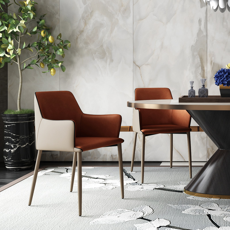 和顿高端餐椅设计师款吃饭家用咖啡厅靠背凳子轻奢现代简约511