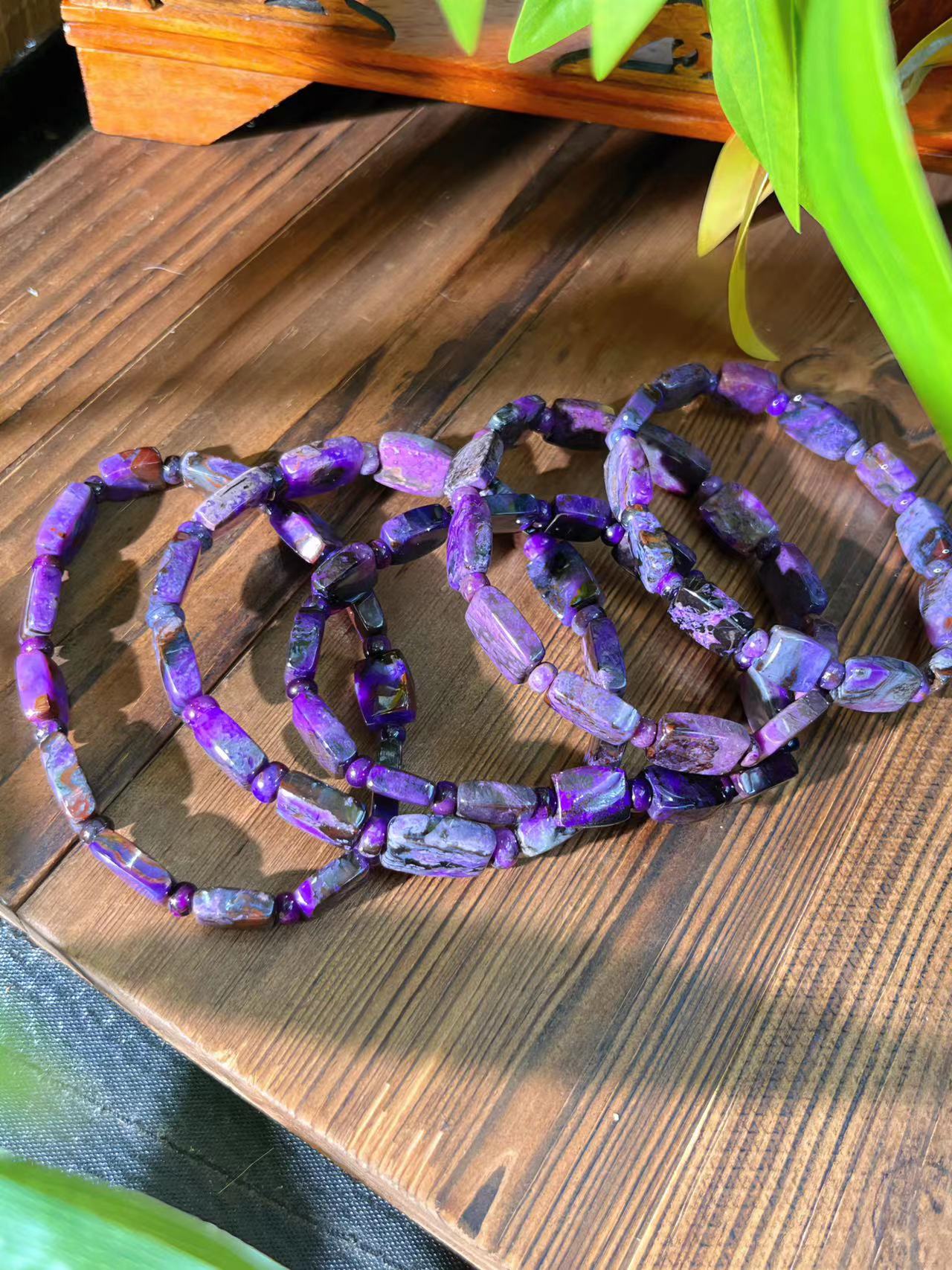 【大美】南非老矿 舒俱来幻彩料手串@多样性发其一