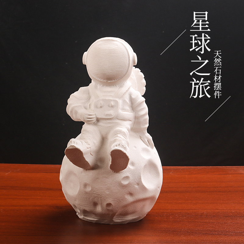 天然石材太空人宇航员轻奢小摆件客厅电视柜家居装饰酒柜摆设礼品