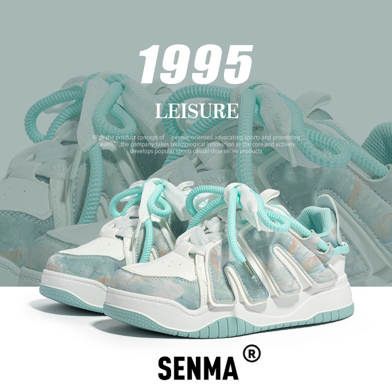 SENMA/森马2025新款潮流百搭情侣休闲板鞋低帮学生厚底运动鞋女款