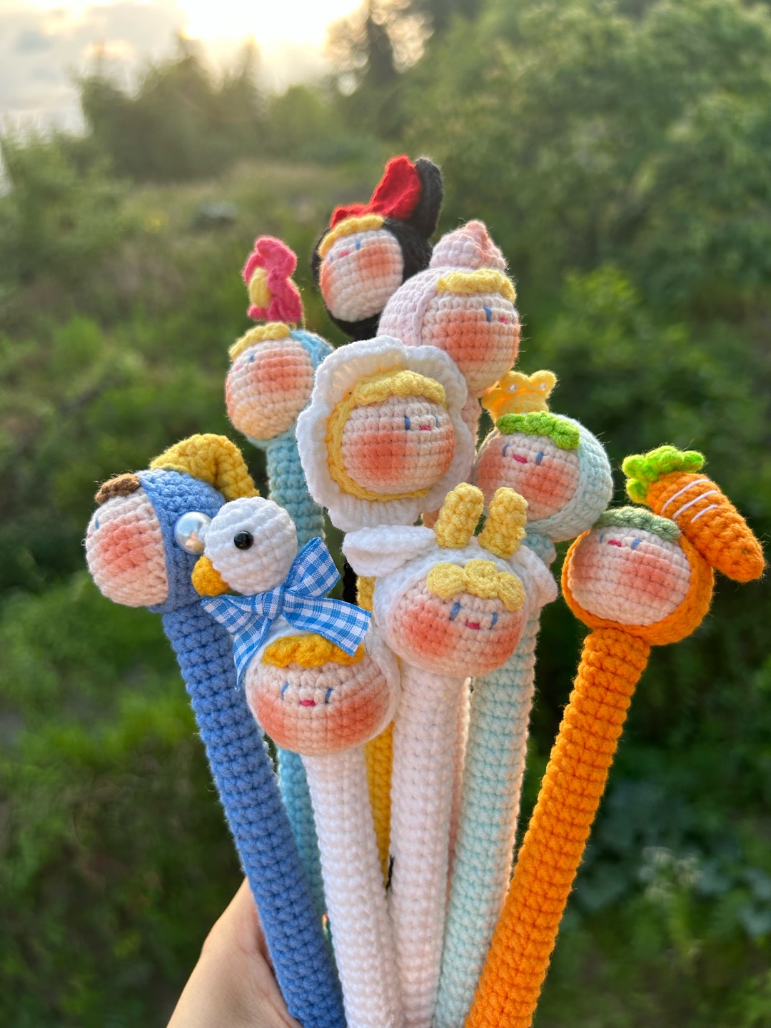 直播间改价纯手工钩织包包玩具发夹成品直播间选款