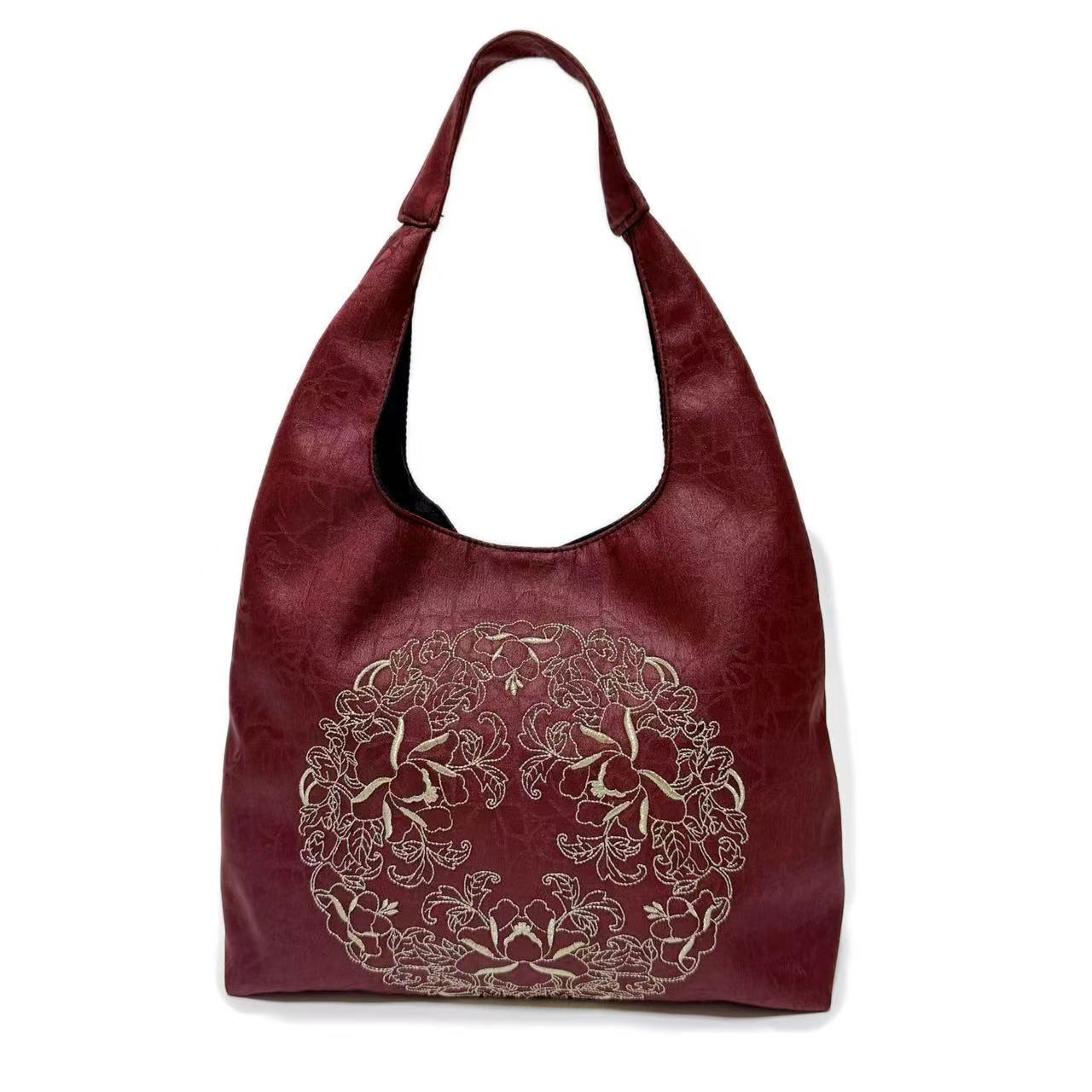 凤川牡丹香云刺绣单肩包2024新款新中式国风款