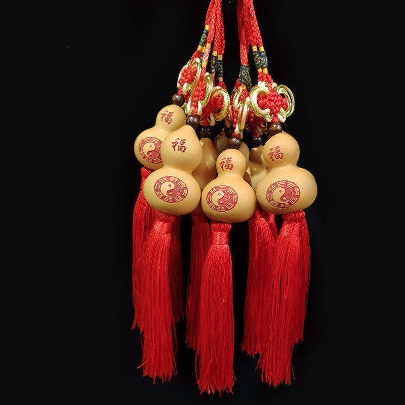 天然葫芦汽车铜钱挂件挂饰精美小葫芦中国结工艺平安葫芦