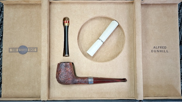 英国小白点拉塔基亚纪念限量10/50压棒礼盒套装石楠木手工烟斗