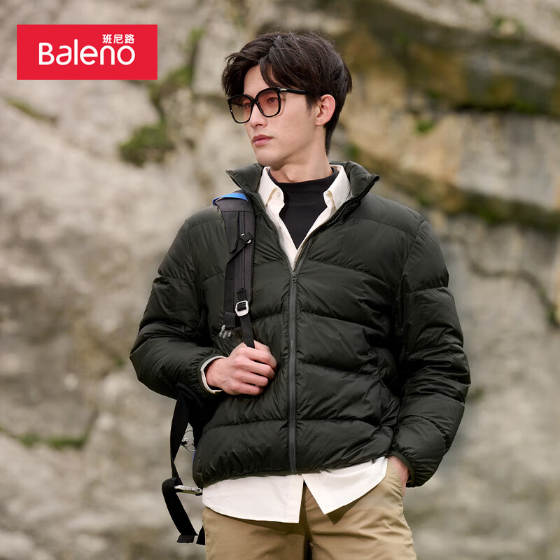 班尼路秋冬男士羽绒服时尚潮流立领保暖外套男BO8823308M020