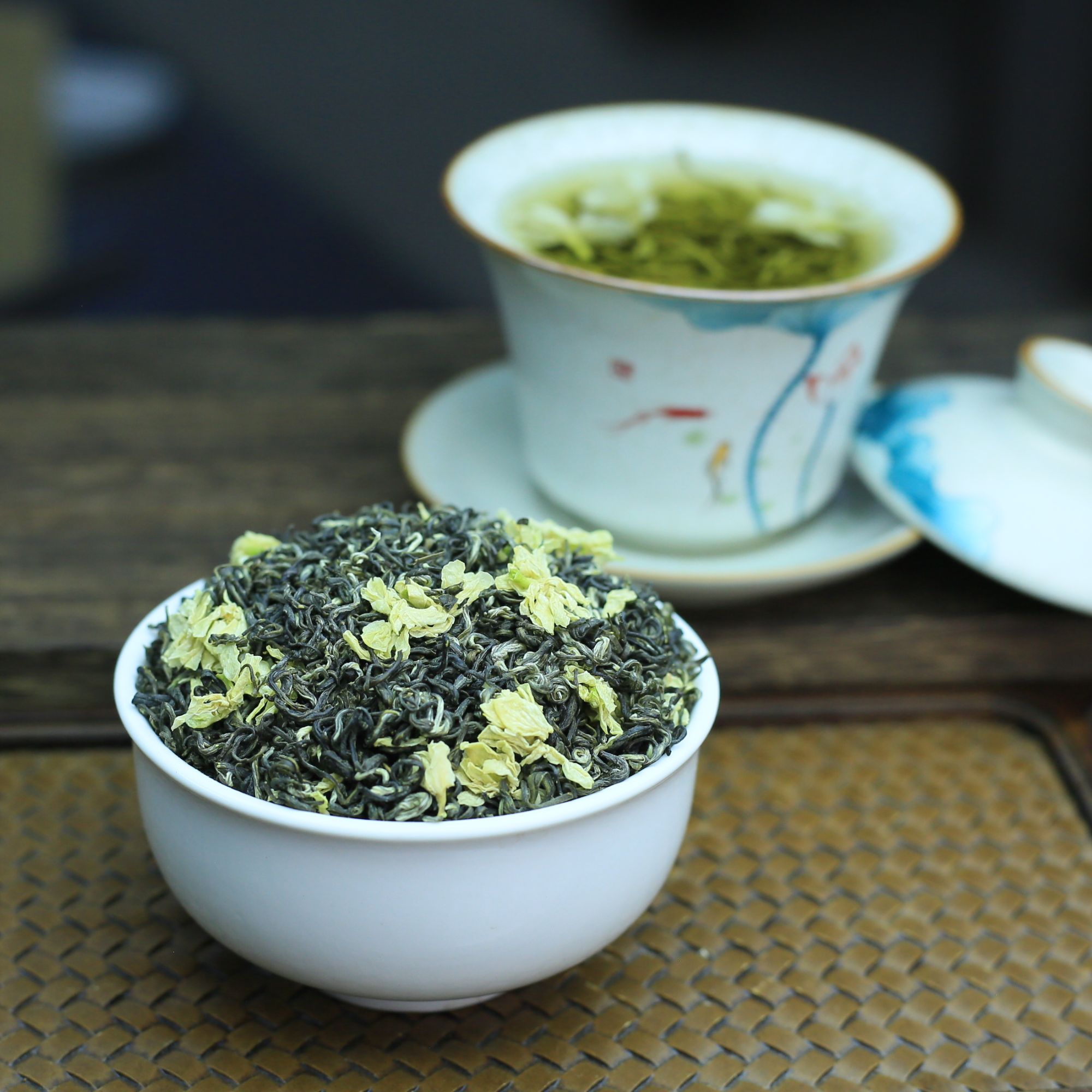 【品尖香芽飘雪】2025年新茶 浓香茉莉花茶 花香馥郁 茶香足 雅安茶