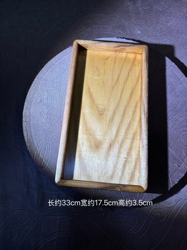 金丝楠木枯木虎皮文承盘