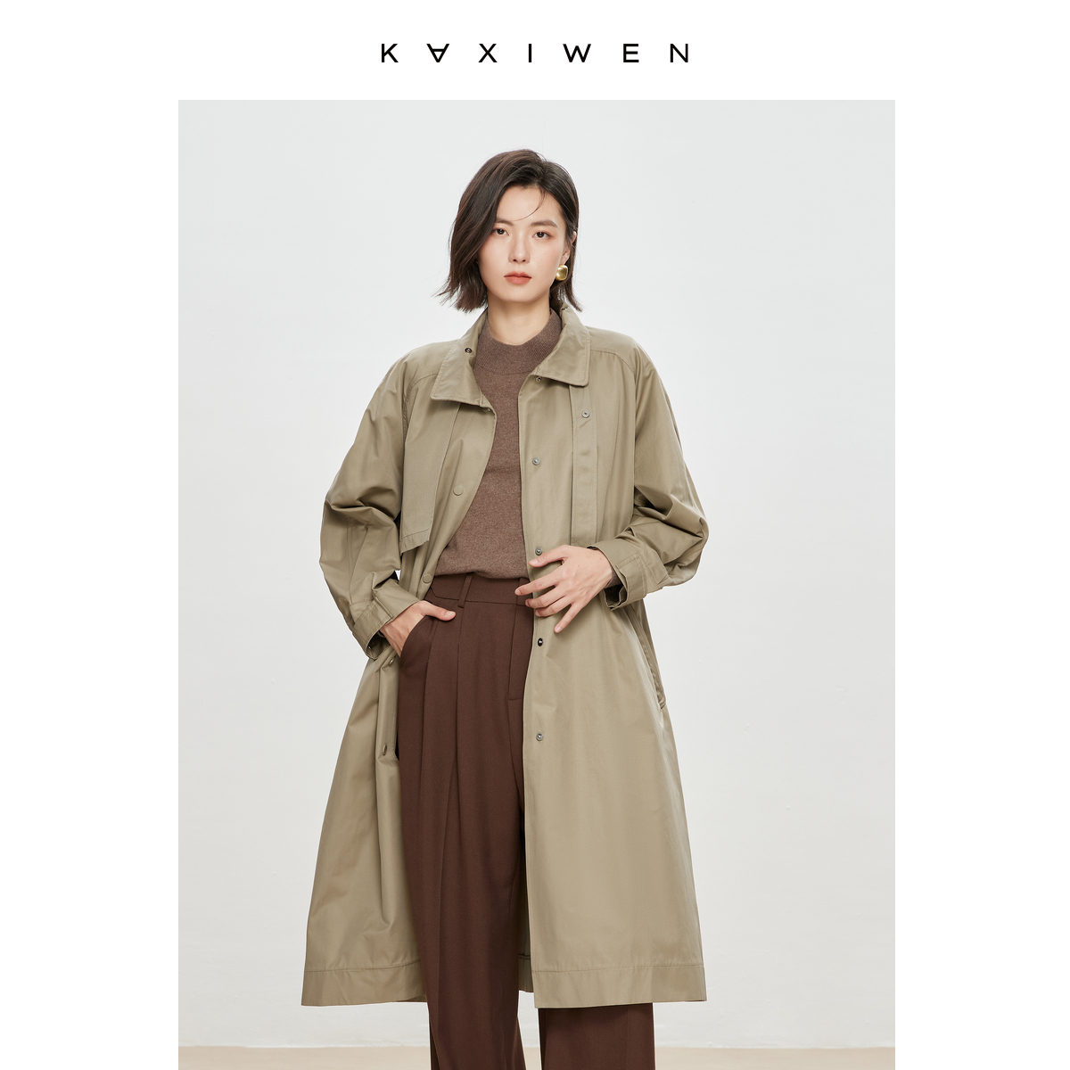 【达人专属】优雅长款通勤气质风衣外套时尚外套X08AFS3632