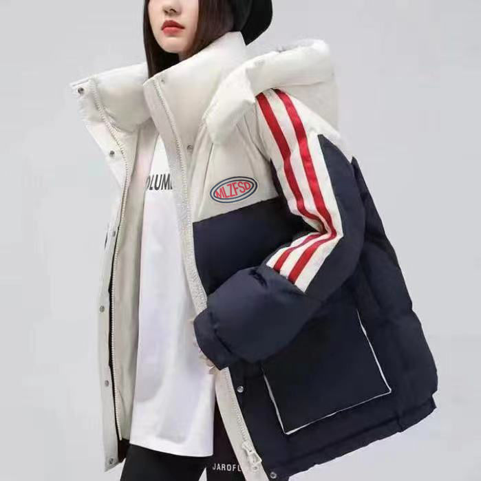 波司登羽绒服女2023年冬季抖音网红新款撞色韩版宽松保暖学生款外