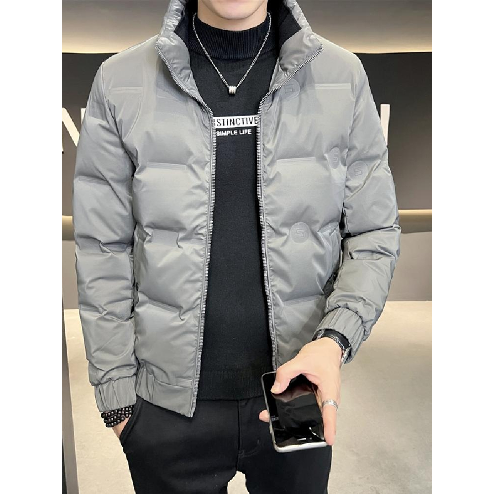 波司登轻薄羽绒服男潮牌修身款立领韩版潮百搭男装短款休闲外套冬