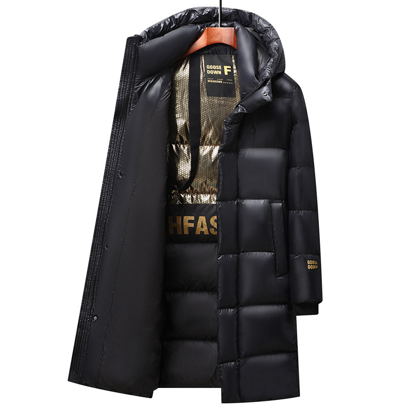 波司登品质黑金羽绒服男女冬季长款连帽加厚保暖情侣款外套