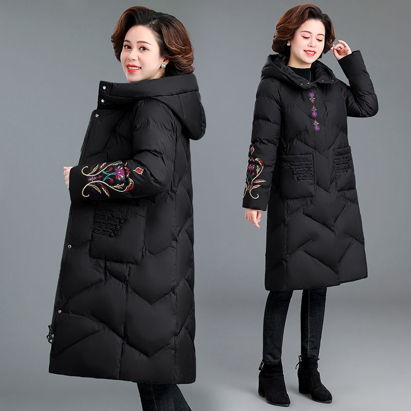 波司登中老年女式长款羽绒袄妈妈冬装外套加厚羽绒衣老人冬季羽绒