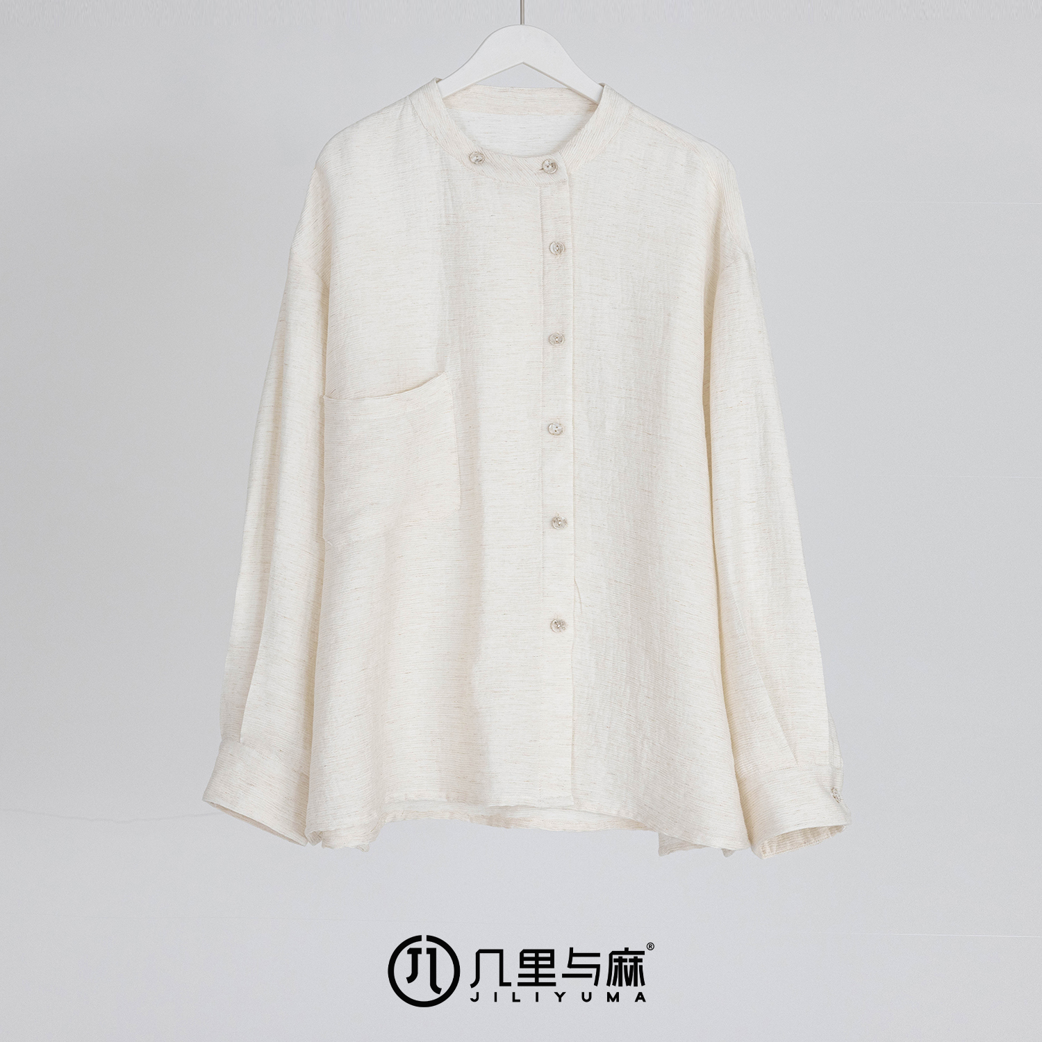 （几里）勿念君-时尚休闲清凉百搭衬衫 衣长71 胸围114 1032886