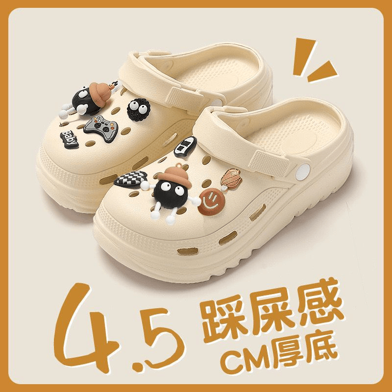 洞洞鞋男夏季外穿2024新款厚底开车防滑耐磨沙滩包头凉鞋女