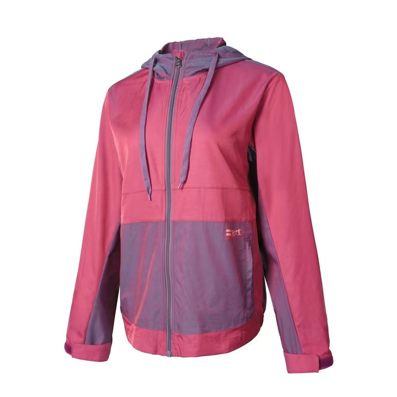 男女生户外休闲运动风连帽风衣拼色时尚轻薄透气休闲夹克中性款