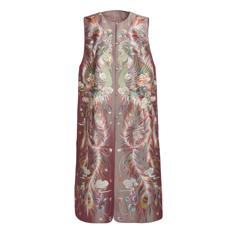 「凤舞九天马甲」· 乐锦坊复古国风手工原创对襟小众马甲热力感穿搭