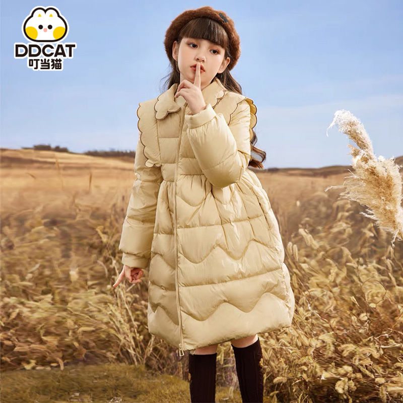朵美巴拉巴拉宝宝童装潮款Y清仓儿童中长款羽绒服女大童装冬装加