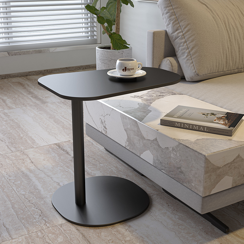 迷你极简茶几岩板沙发边几角几小户型边桌可移动现代简约铁艺C形