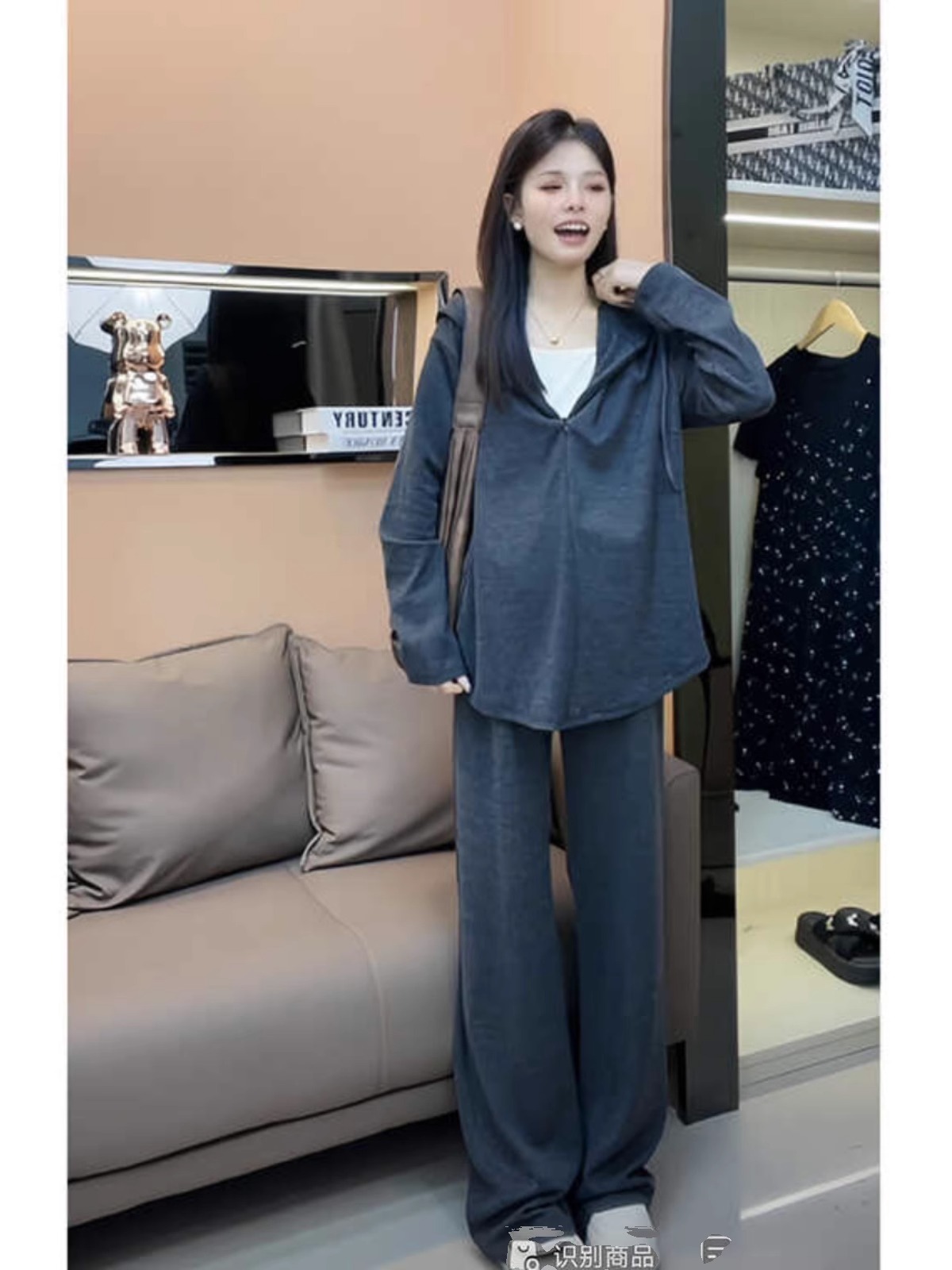 孕妇装休闲两件套韩版秋季连帽长袖百搭不显怀阔腿裤显瘦套装洋气