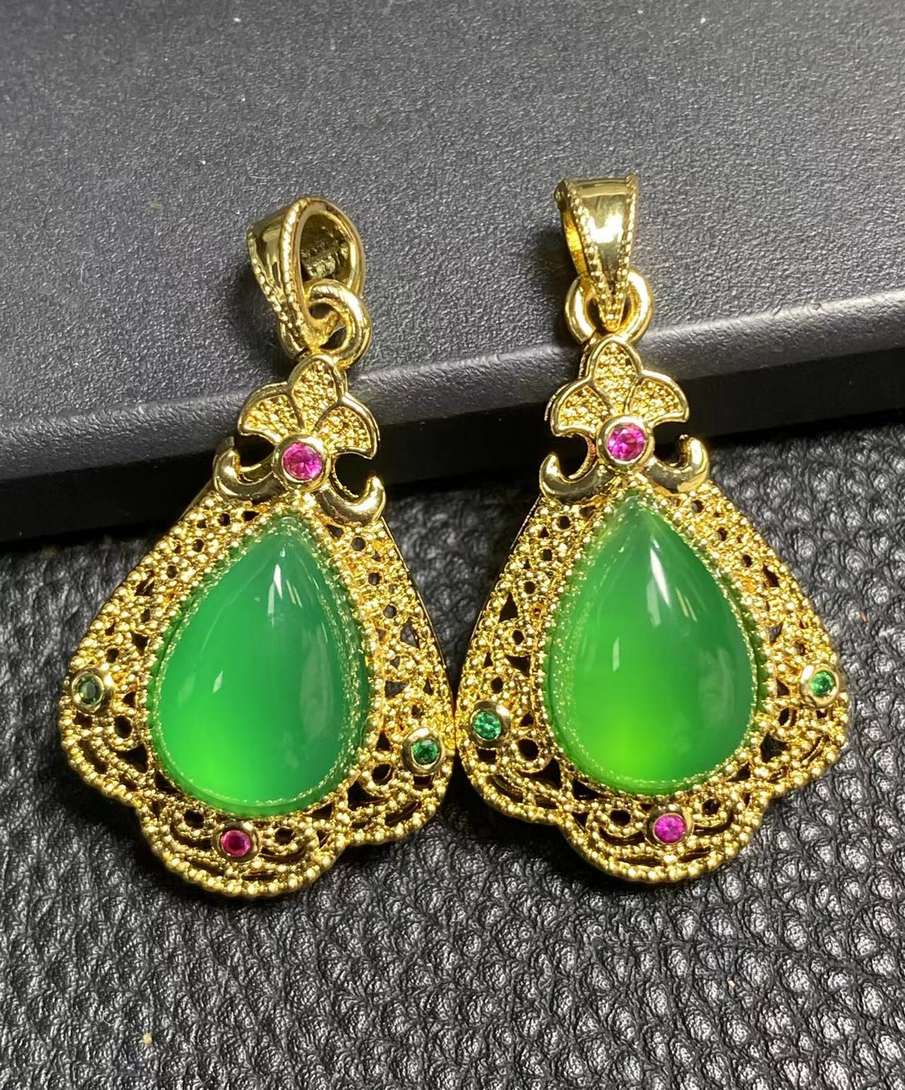 ST1983-天然陕西洛南秦紫玉紫绿水滴吊坠-多样发货只发一件-配绳