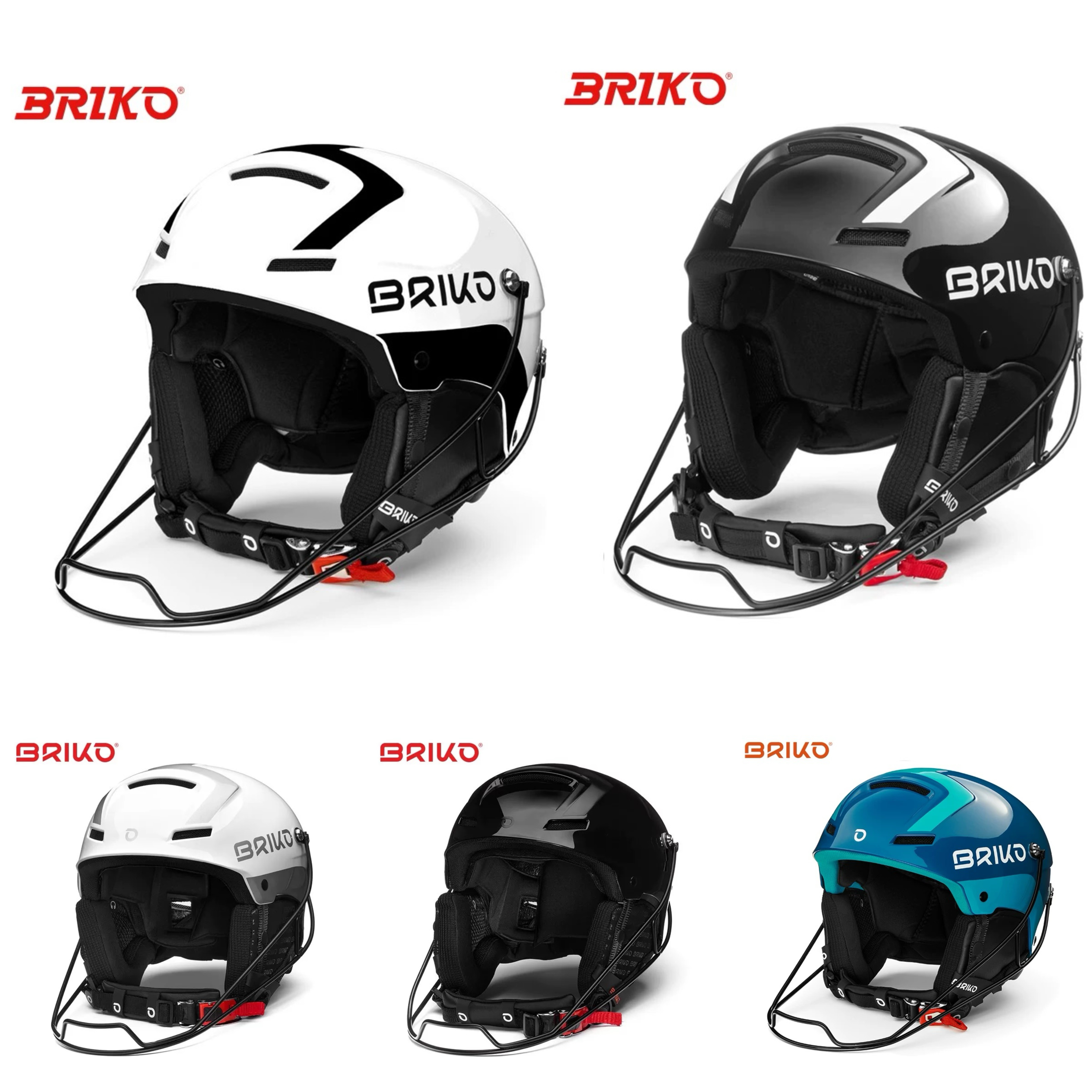 BRIKO新款高性能半盔SLALOM 2.0防撞击带护鄂滑雪头盔透气保护