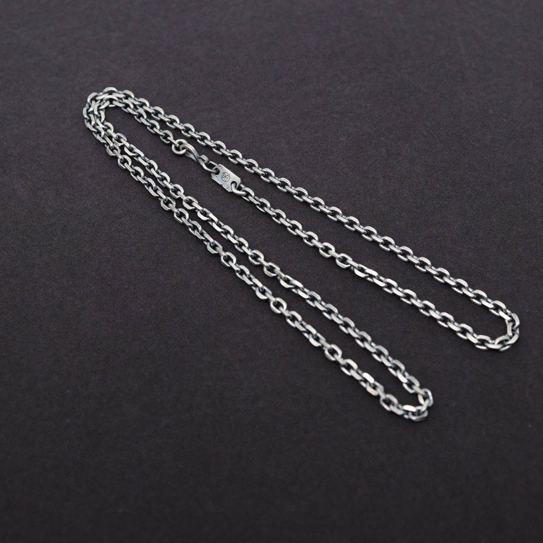 链子925银 【孙小禹银饰】4.5mm纯银太角链 手工打造 可单带 配吊坠