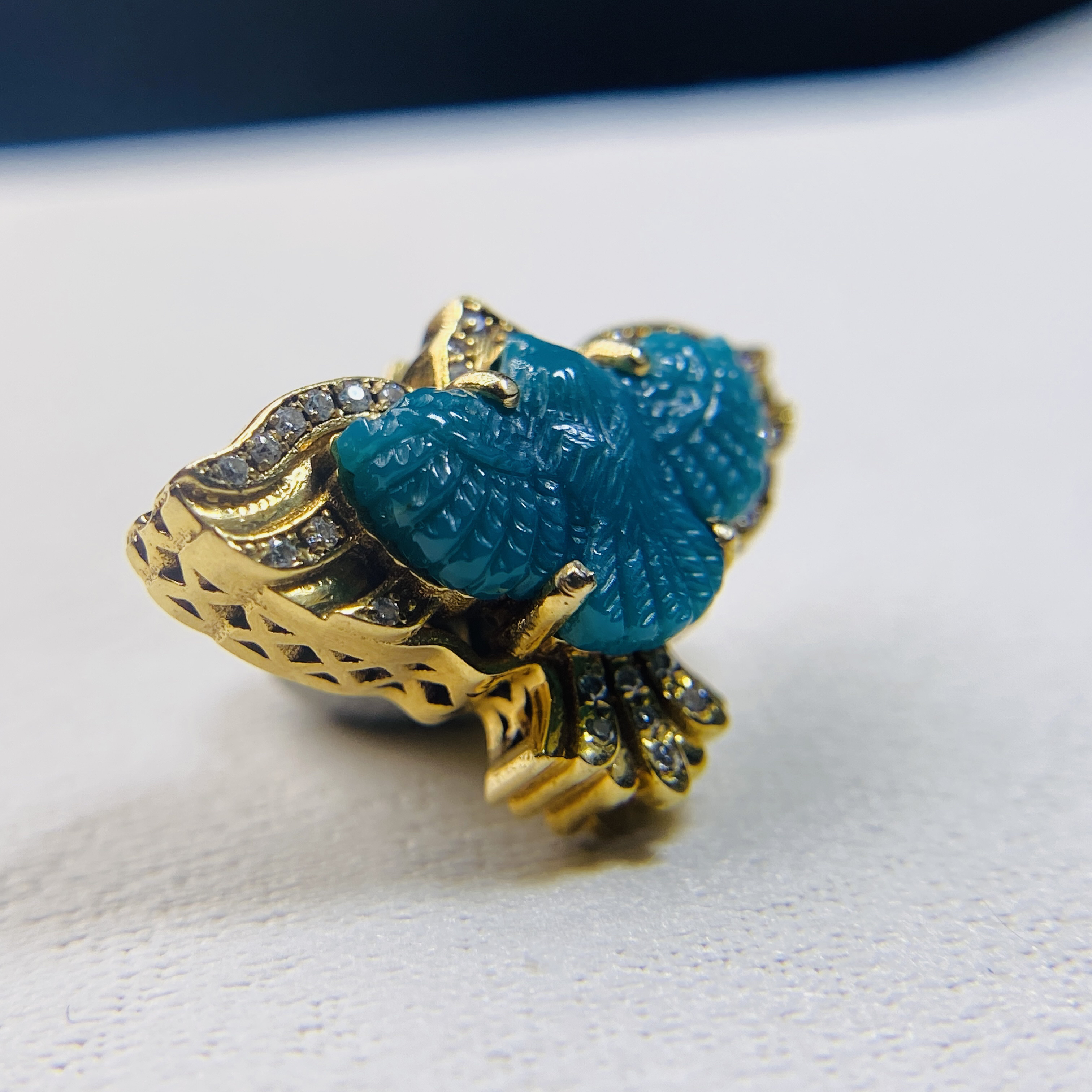 原矿绿松石小鹰背云