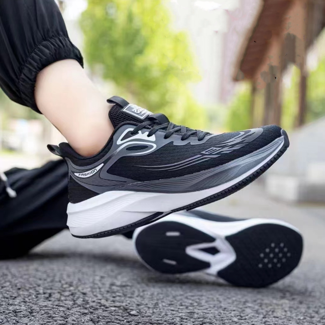 2024秋季新款竞速跑步软底减震运动鞋碳板超轻学生跑鞋百搭透气鞋
