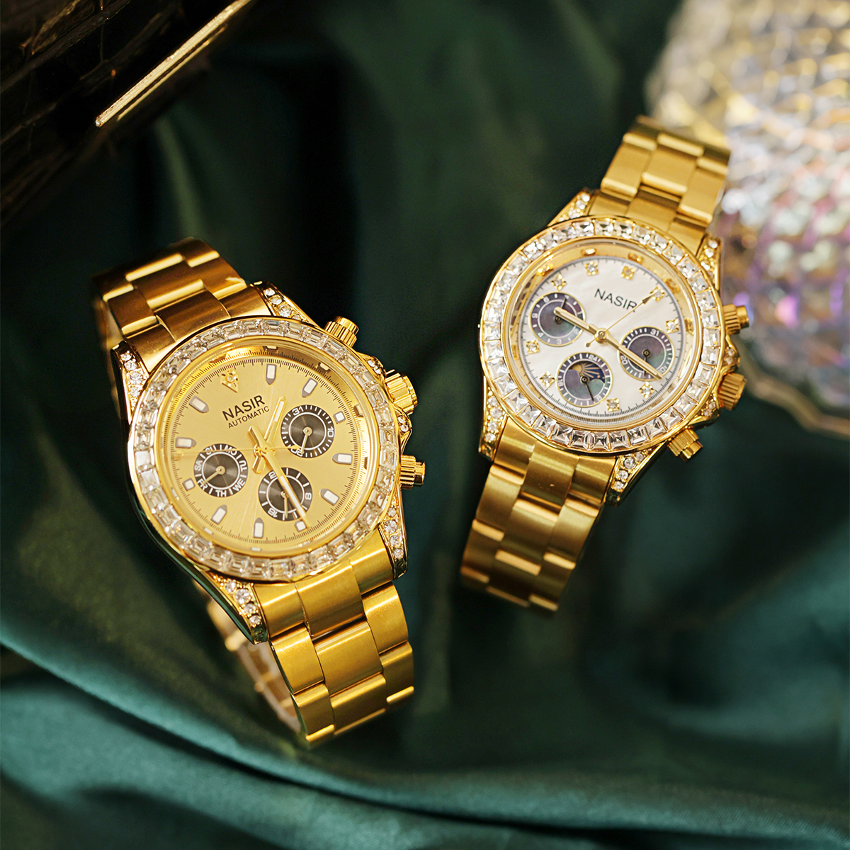 【澳门琳姐情义无价】24K真金真钻经典高端大气男女对表R839