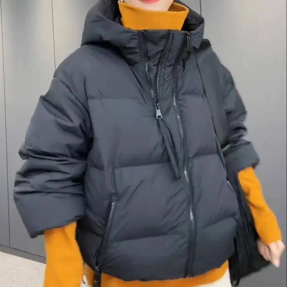 艾莱依羽绒羽绒服女冬季新款韩版宽松时尚羽绒服2023小个子羽绒服