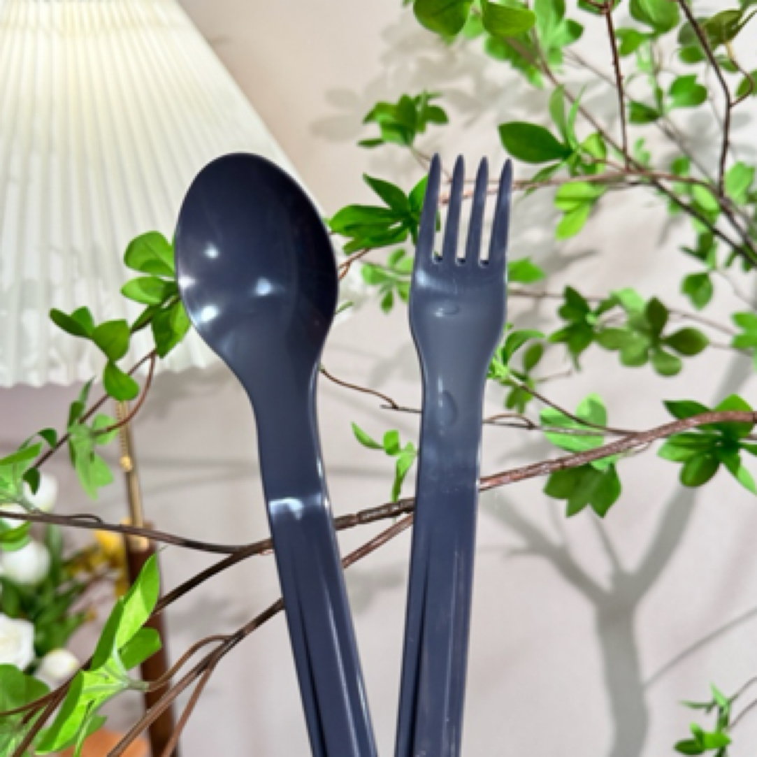 （海）长柄勺叉两件套勺子加厚环保餐勺