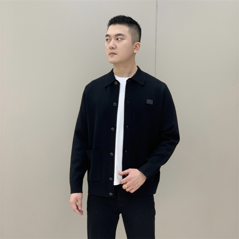 T&X/梯形男士男款秋季新品针织休闲简约时尚翻领夹克百搭外套0193