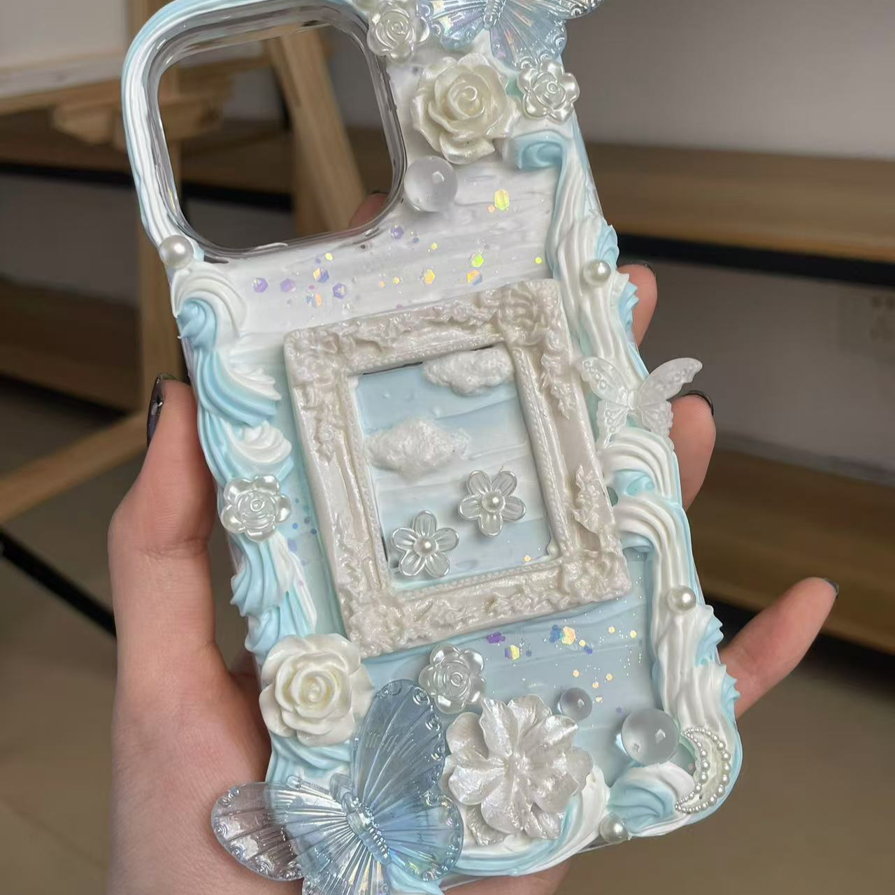 适用于苹果15手机壳13Pro手机壳滴胶手工日韩设计感滴胶苹果12DIY