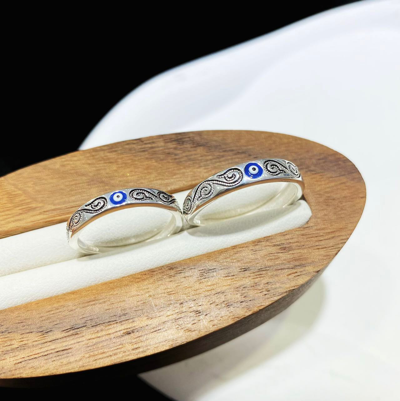 925银戒指 拜合提亚尔纯银复古情侣戒指